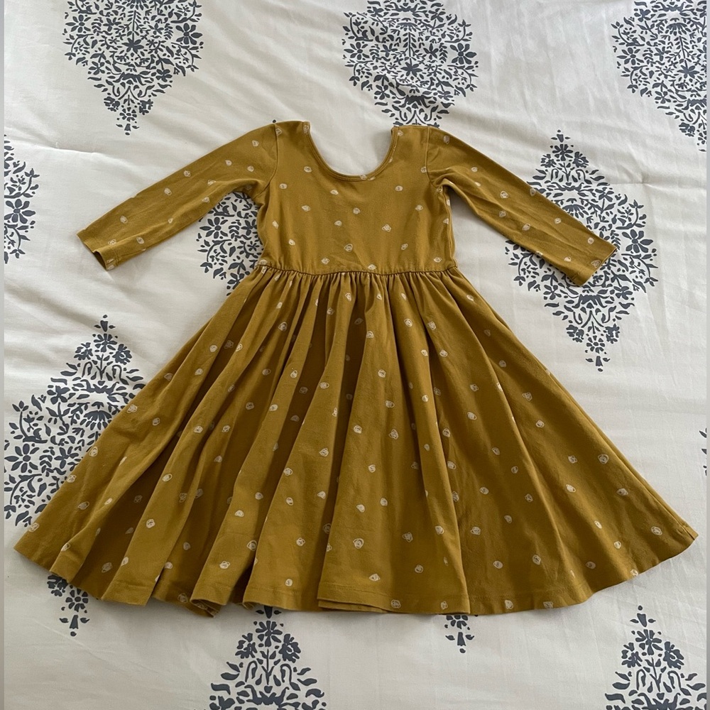 {Alice + Ames} mustard dot ballet dress